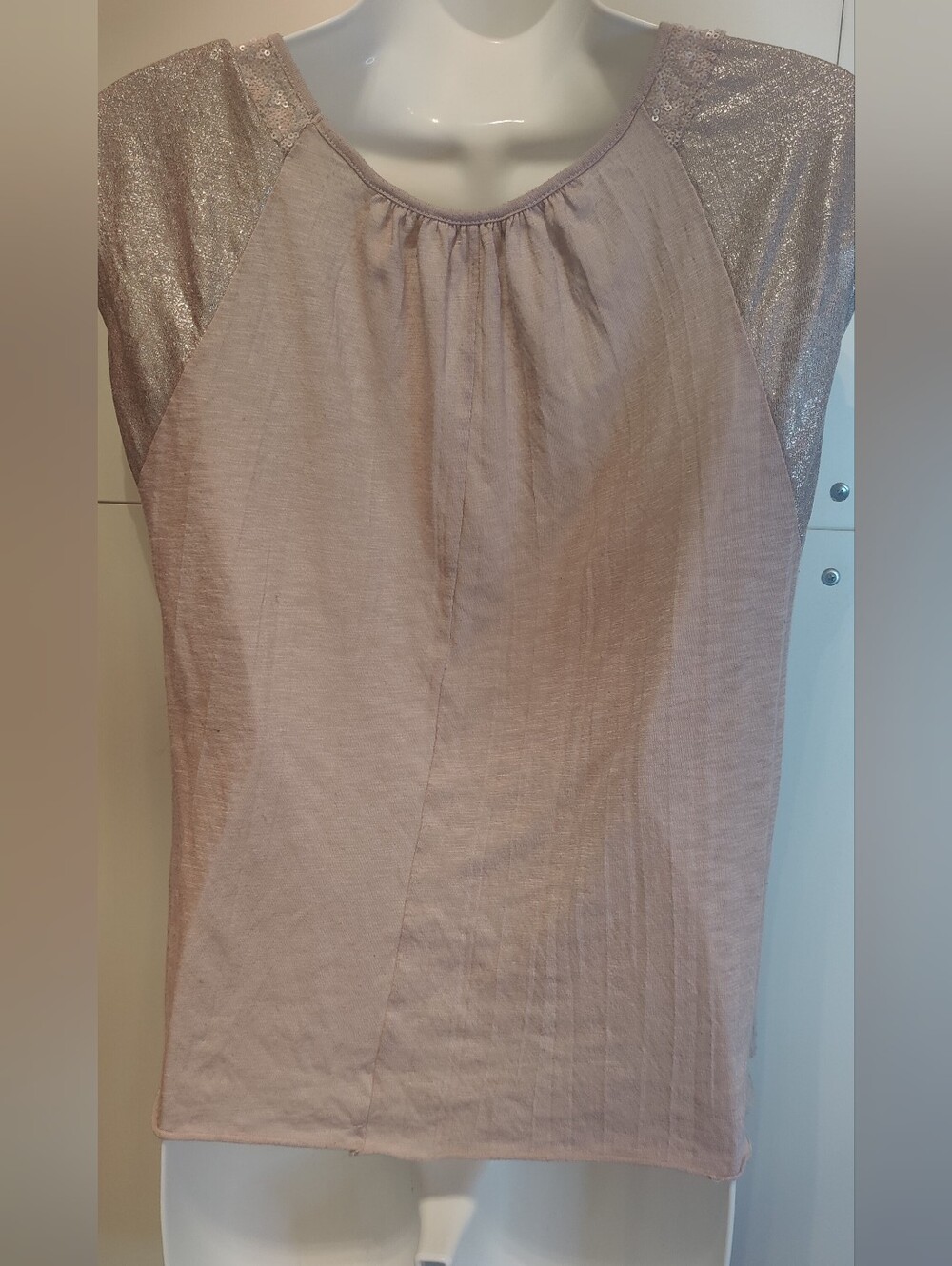 American Eagle Metallic Sequin Cap Sleeve Top XS 2013 - Picture 4 of 7